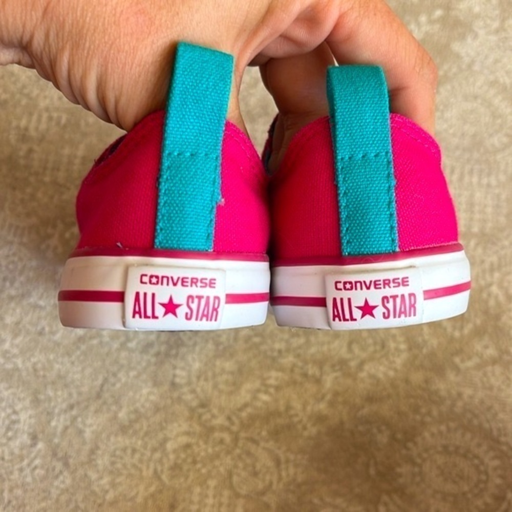 Brand New Converse All Stars Cosmos Pink Slip On Chuck Taylor Toddler Sneakers - Picture 4 of 13